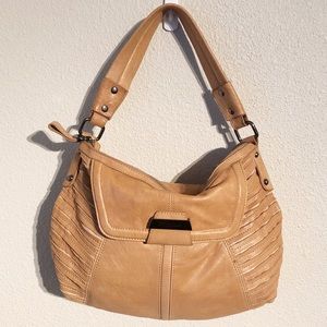 Perlina | Genuine Leather Ribbed Hobo Bag